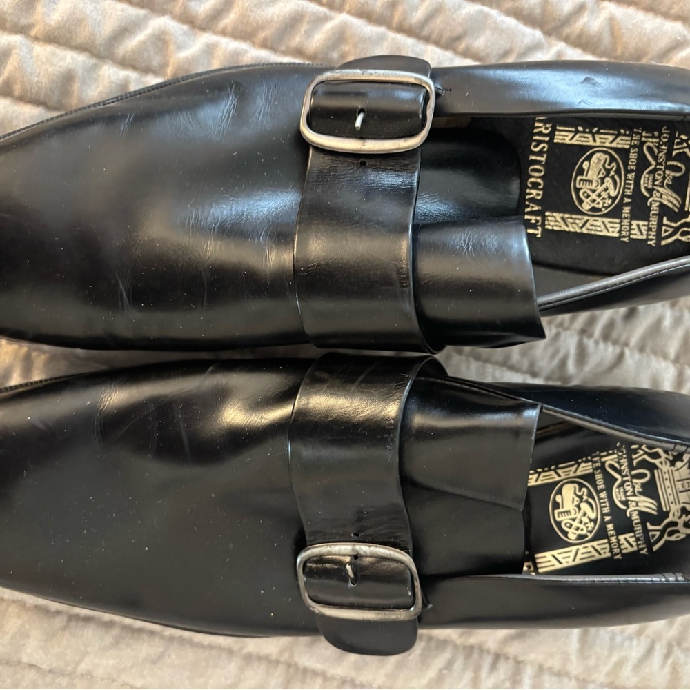 Johnston and Murphy Black Leather Men's Shoes